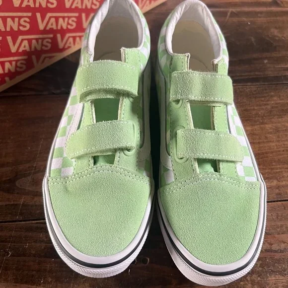 VANS Old School V Checkerboard Pistachio Green Brand  New - Picture 2 of 6